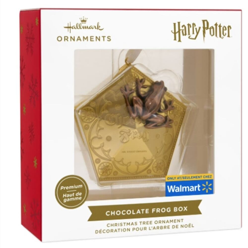 Hallmark Harry Potter CHOCOLATE FROG Golden Metal Christmas Ornament WALMART NEW